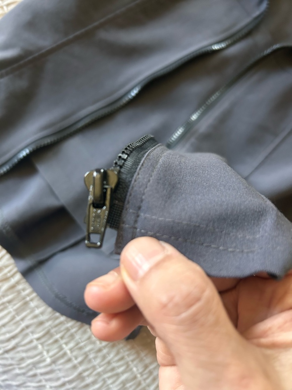 D&G Dolce & Gabbana Vintage Zip Front Top Fitted Stretch Y2K Minimalist - Picture 5 of 6